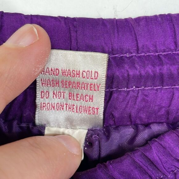 Vintage Silk Joggers Purple Vintage Size 2X - Picture 7 of 7